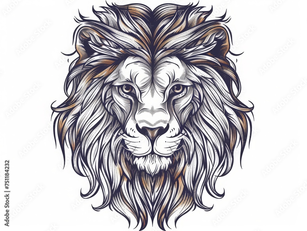 Lion head tattoo style Lion head tattoo style