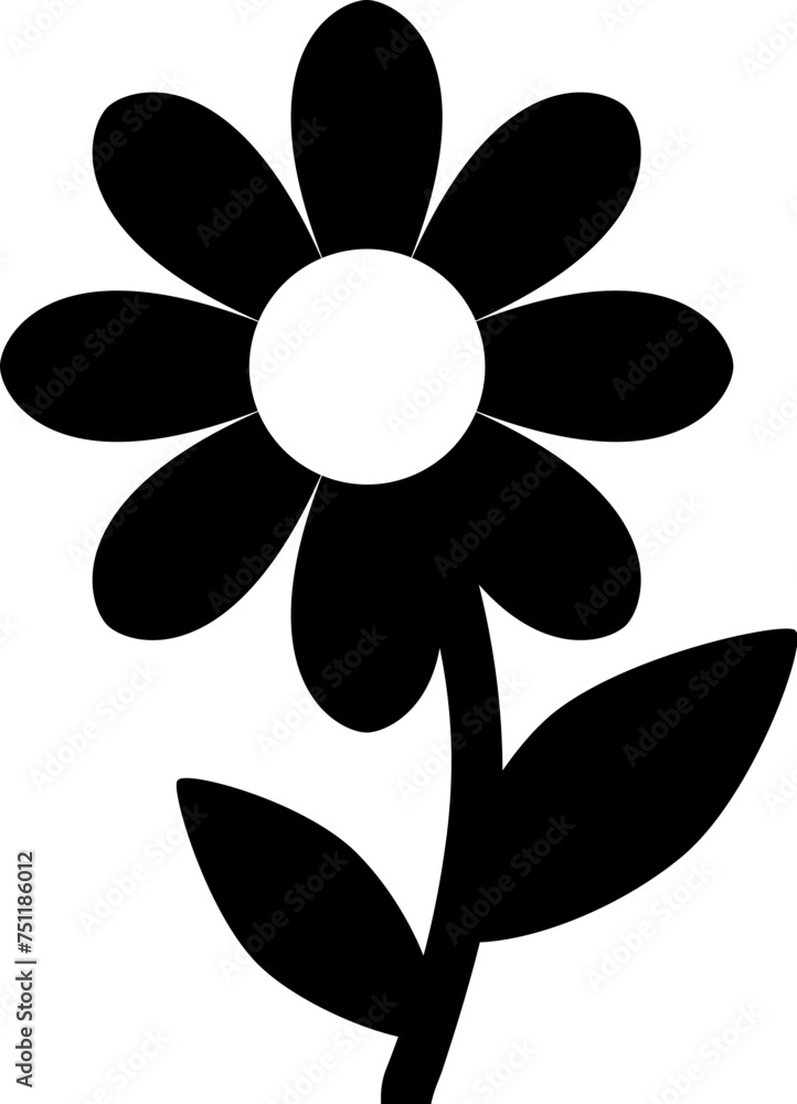 black and white flower black and white flower