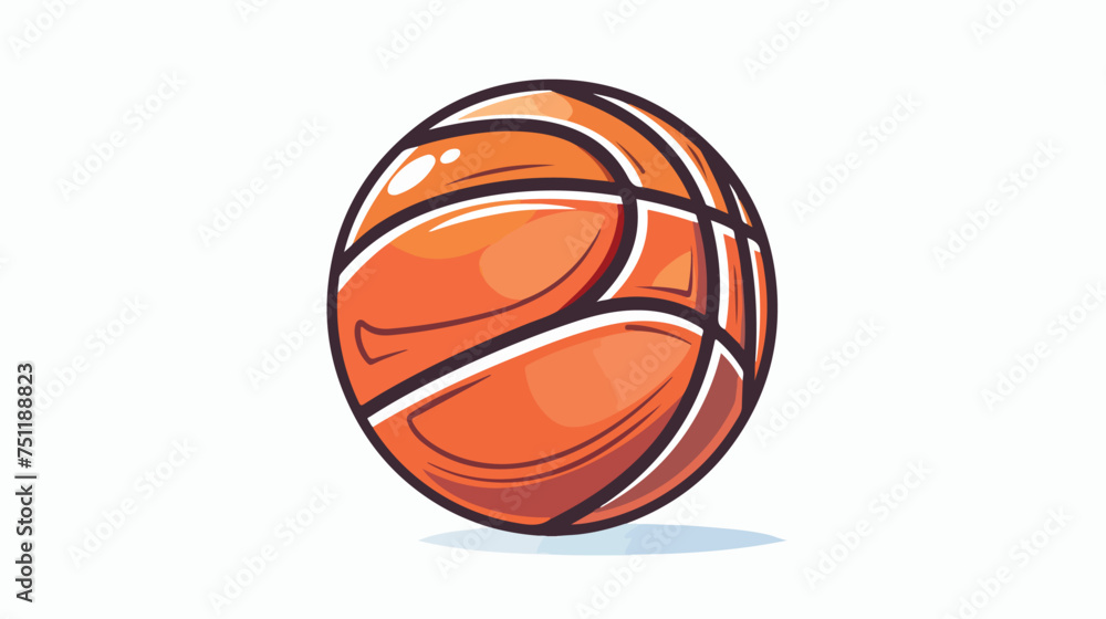 Basketball ball icon on white background.