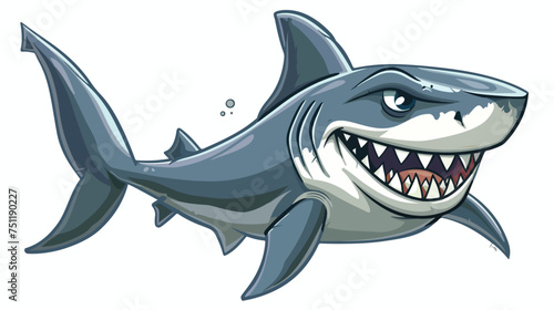 Cartoon Illustration of a Shark