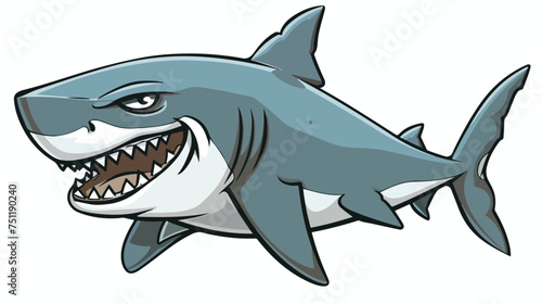 Cartoon Illustration of a Shark