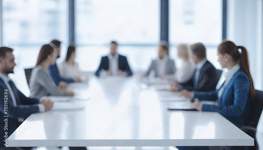 People having a meeting in a conference room. Abstract white blurred office interior space background. Businessman working in the office. business concept. People having a meeting in a conference room. Abstract white blurred office interior space background. Businessman working in the office. business concept.