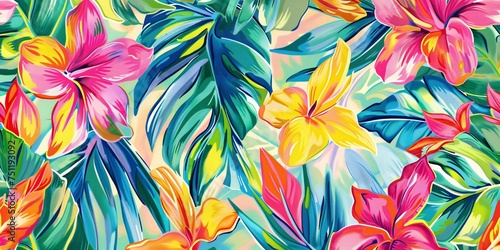 Blooming Beauty A Vibrant Flower-Inspired Pattern for the Month of May Generative AI