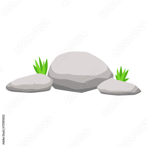 Grass Stone Clipart photo