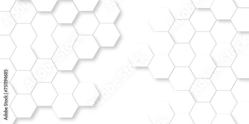 Vector seamless 3d abstract creative white hexagons backdrop background. modern background with hexagons. Hexagonal white hexagons honeycomb wallpaper with copy space for web cell honeycomb texture.