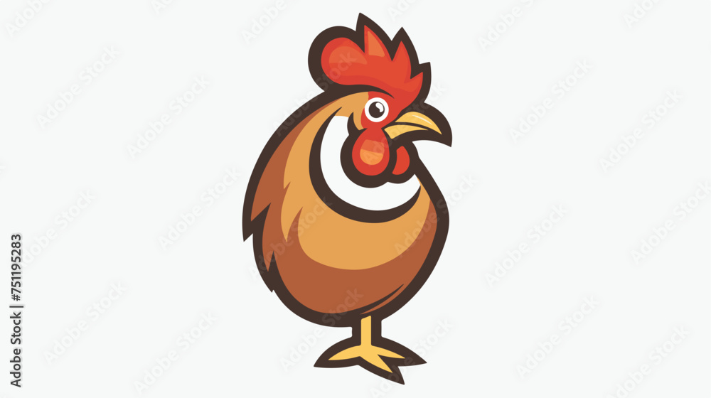 Letter D Poultry Logo With Hen Symbol.
