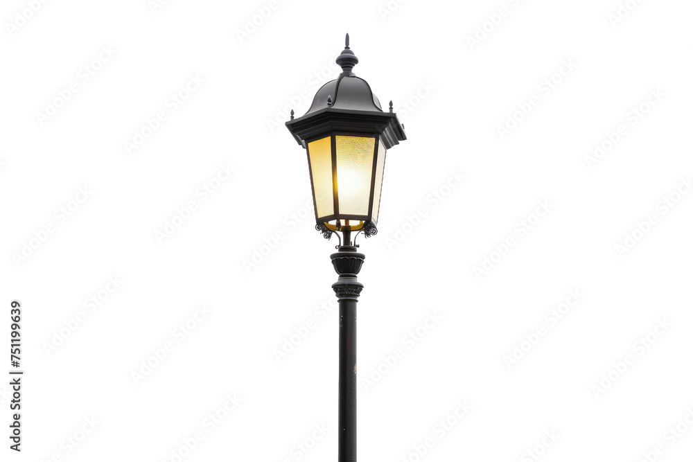 The Singular Lamp Post Isolated On Transparent Background