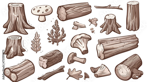 Vector wood cutting outline icon.