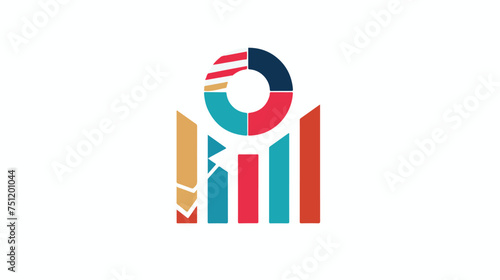 Business graph and chart icon vector.