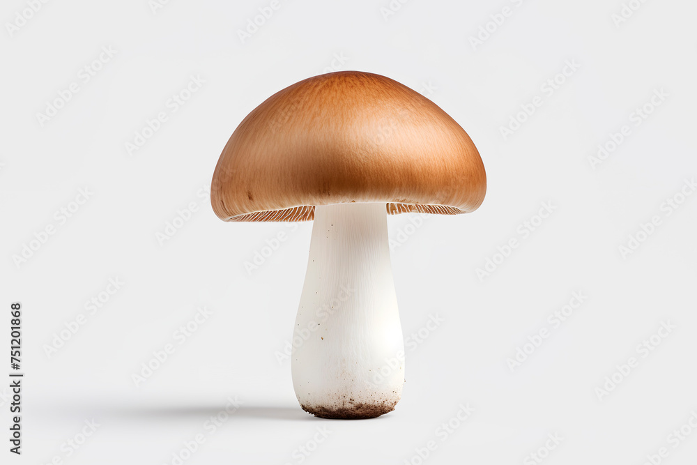 White and Brown Mushroom on Table. AI generated White and Brown Mushroom on Table. AI generated