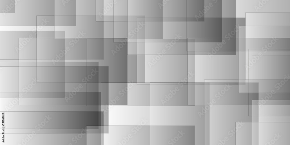 Fototapeta premium Abstract seamless modern white and gray color technology concept geometric line vector. Abstract background with lines geomatics Abstract retro pattern of triangle shapes. White triangular backdrop.