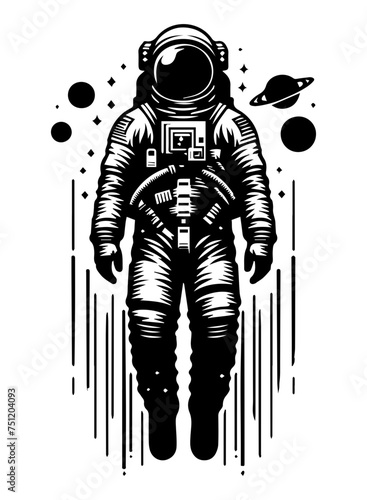 Astronaut vector isolated on white