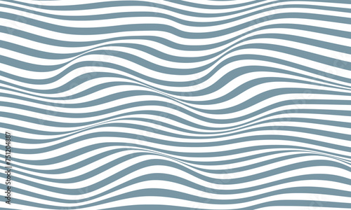 Abstract stripes optical art wave line background. Vector illustration