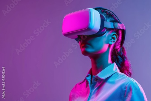 VR Game Power-ups Mixed Virtual Reality Goggles for Sight. Augmented reality Glasses Needlestick Injury Prevention. 3D Future Technology Disciplined Headset Gadget and Renowned Wearable Equipment © Leo