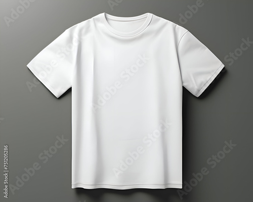 Blank white t-shirt mockup on dark background. 3d rendering