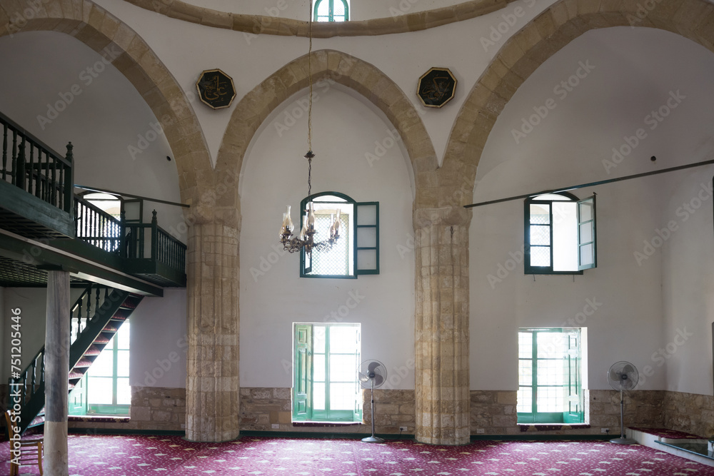 Fototapeta premium Muslim mosque interior, quiet place of prayer