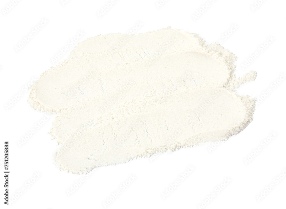 Baking powder isolated on white. Cooking ingredient Baking powder isolated on white. Cooking ingredient
