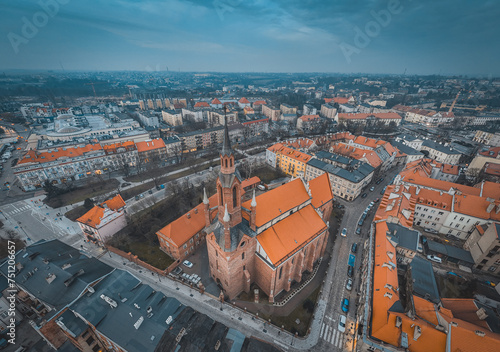 urban panorama from a drone