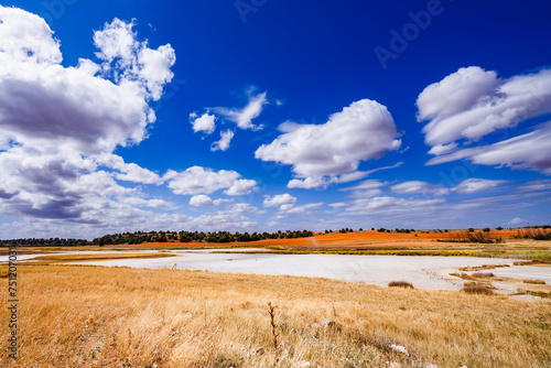 Dry salt flats of Pinilla in El Bonillo