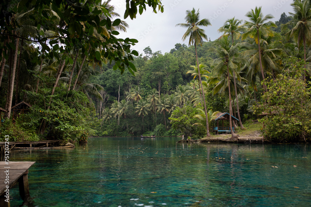 Paisu Pok Lake in Luk Panenteng, Banggai, Sulawesi, Indonesia.