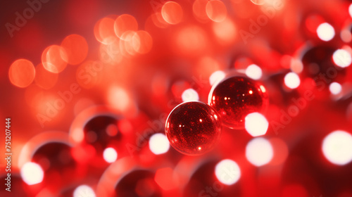 Red lights christmas abstract decoration for new year