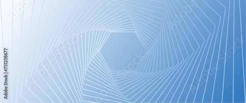 abstract geometric hexagon swirl vortex stripe with gradient, geometric pattern vector for background, banner, graphic