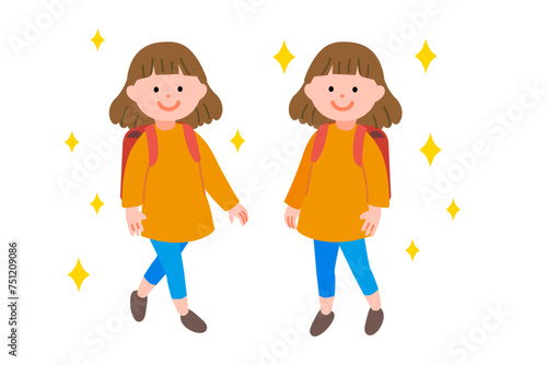 ランドセルを背負った女の子