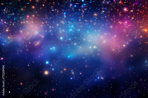 New Year: Abstract Background with Dreamy Gradients and Bright Stars