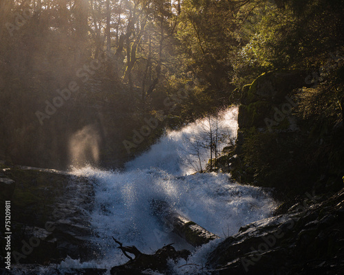 waterfall in the mountains