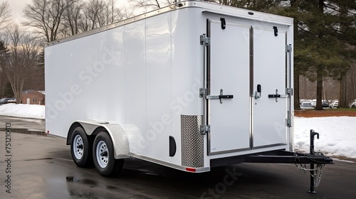 Enclosed Trailer for Secure Personal and Commercial Hauling. Ideal for Contractors, Painters photo