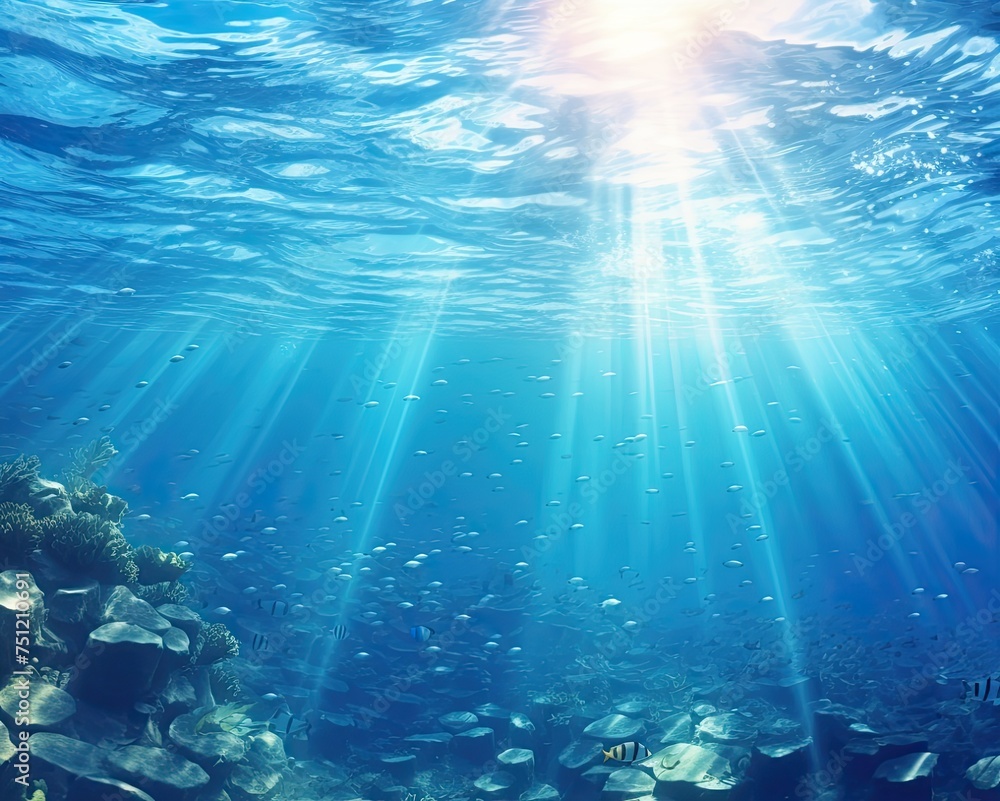 Fototapeta premium Beautiful Abstract Ocean Backgrounds. Stunning Water and Aquatic Design Elements in Atlantic Bay