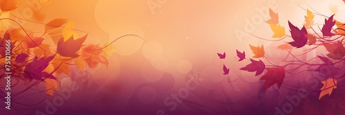 Autumn Colors Background with Orange and Purple Gradient Splash. Perfect for Thanksgiving