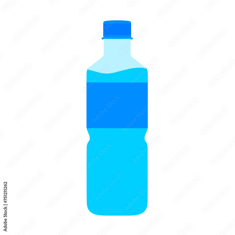 Vector illustration of water in a plastic bottle isolated on a white background. Drinking water symbol for website design, advertising, logos and apps. Vector illustration of water in a plastic bottle isolated on a white background. Drinking water symbol for website design, advertising, logos and apps.
