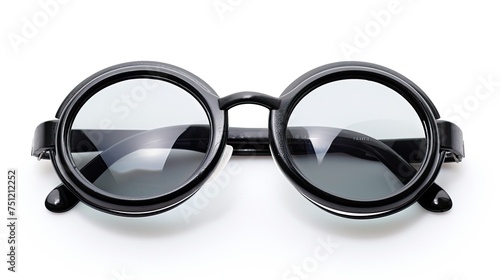Fashionable Goggles with Retro Plastic Frame - Isolated on White Background. Perfect Eye Wear for Any Occasion