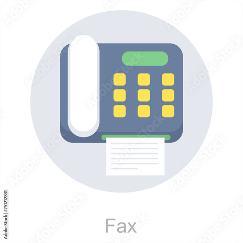 Obraz na plátně Telefax and facsimile icon concept
