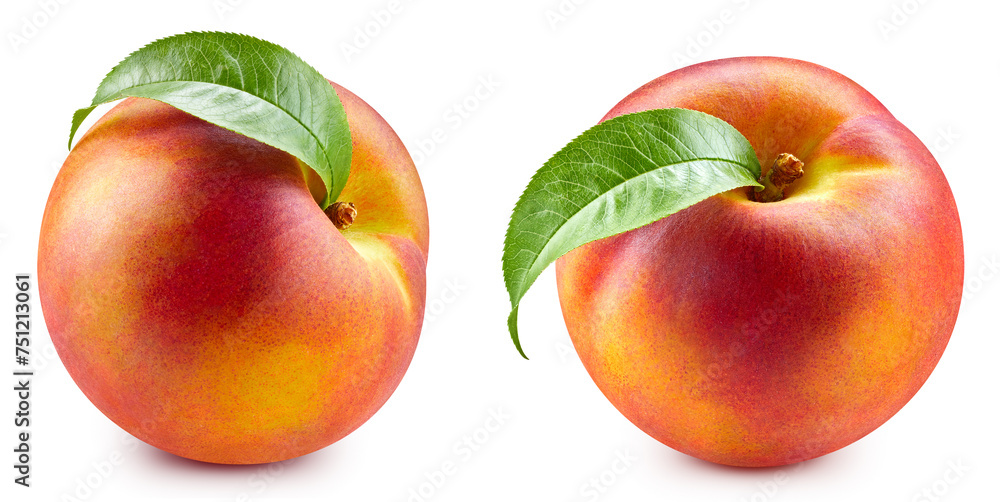 Fresh organic peach isolated Fresh organic peach isolated