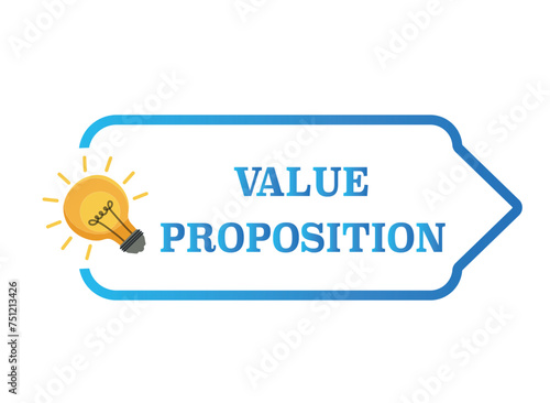 Value Proposition label, icon. Customer concept. Vector stock illustration.