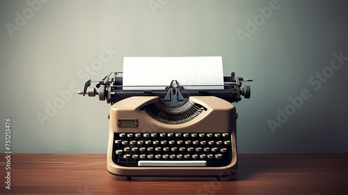A classic vintage typewriter with a blank sheet of paper.