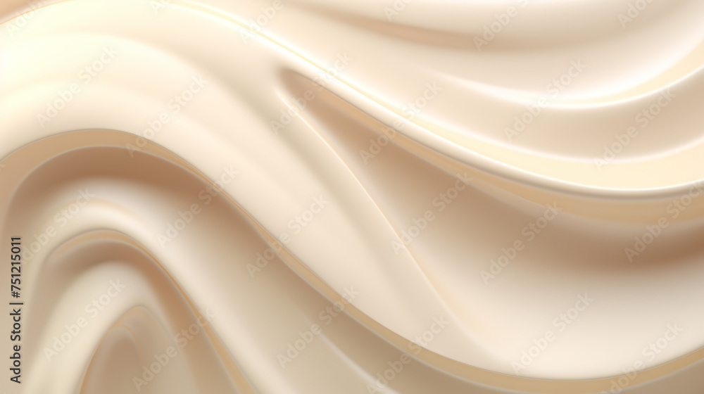 Soft cream swirl background. 3d.
