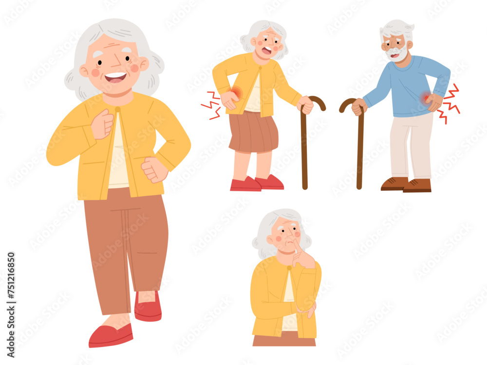 Old people vector illustration Old people vector illustration