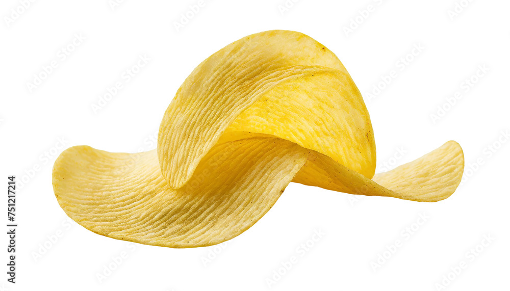 Potato chips isolated on transparent background. Potato chips isolated on transparent background.