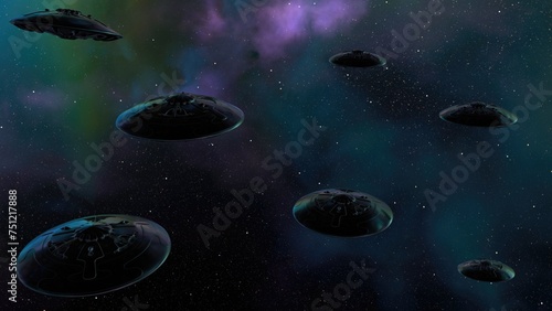 UFO in space photo