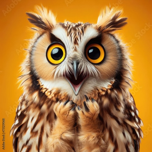 portrait of a owl. Generative AI