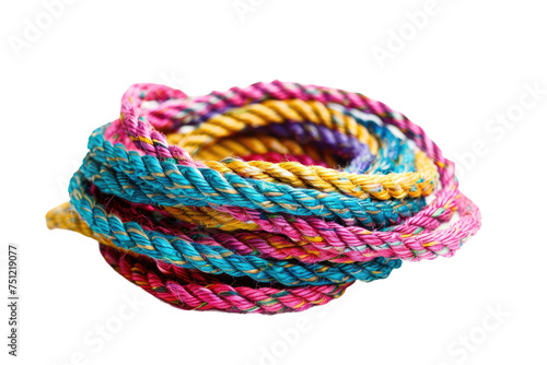 Vibrant Cotton Ropes Isolated On Transparent Background