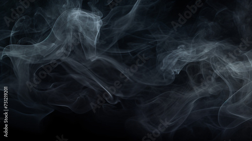 Texture smoke on a black background abstract