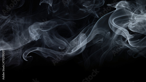 Texture smoke on a black background abstract