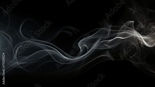 Texture smoke on a black background abstract