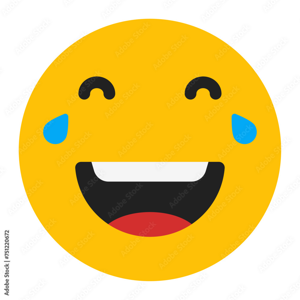 Fototapeta premium laughing face icon 