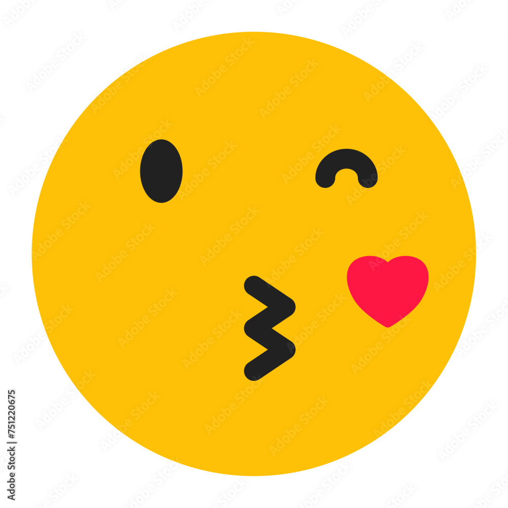 Fototapeta premium kissing face icon 