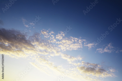 Sky landscape with clouds in pastel colors © alexkich